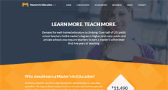 Desktop Screenshot of mastersineducation.net