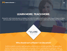Tablet Screenshot of mastersineducation.net